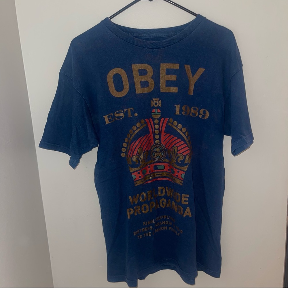 Men’s obey shirt - no tags but est. size med